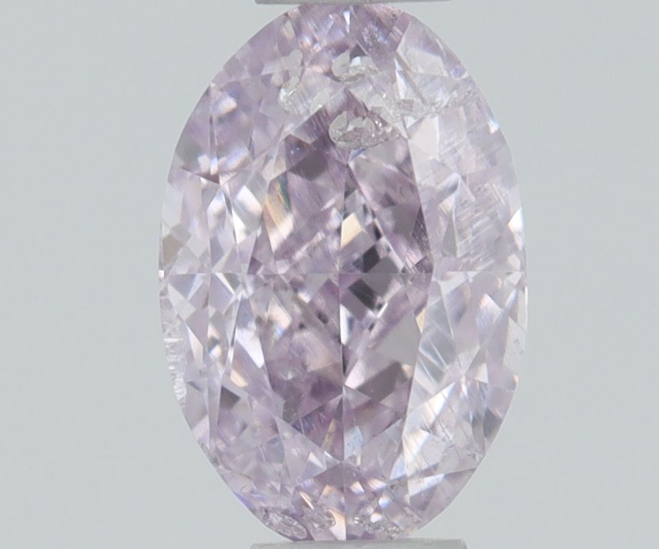 Oval Fancy Pinkish Purple Natural Diamond 0.3ct I2 loose diamond