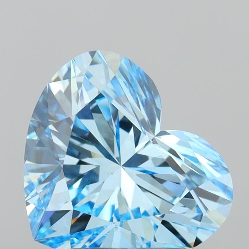 Heart Fancy Vivid Blue Lab-grown Diamond 1.61ct VVS2 loose diamond