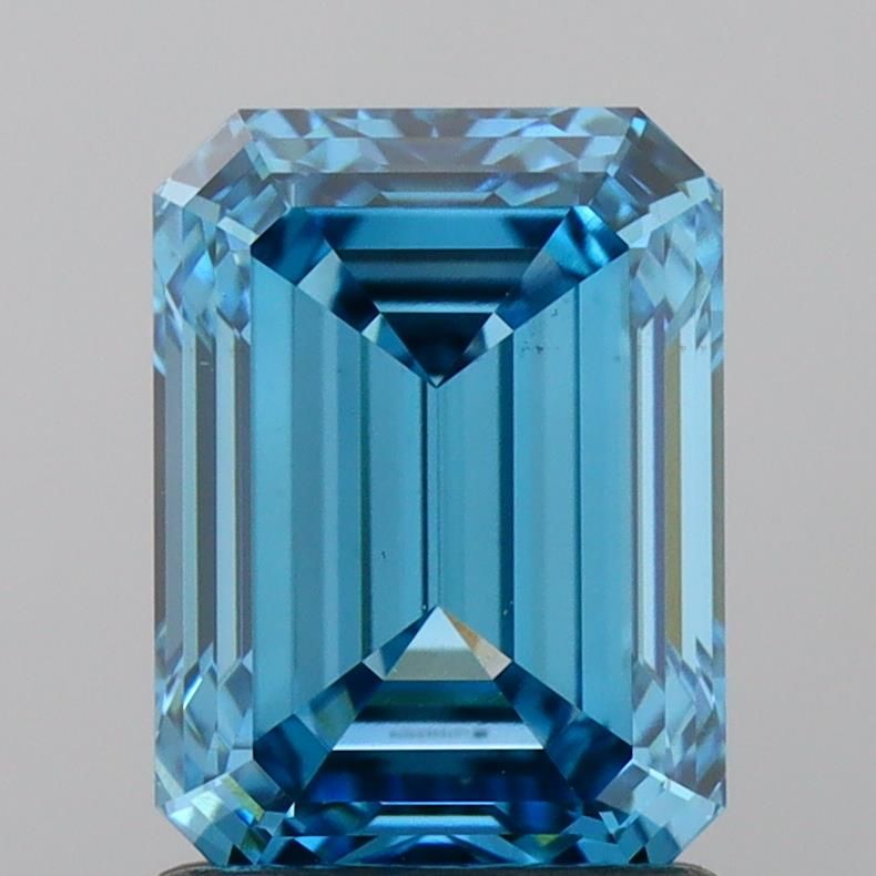 Emerald Fancy Vivid Blue Lab-grown Diamond 1.56ct VS1 loose diamond