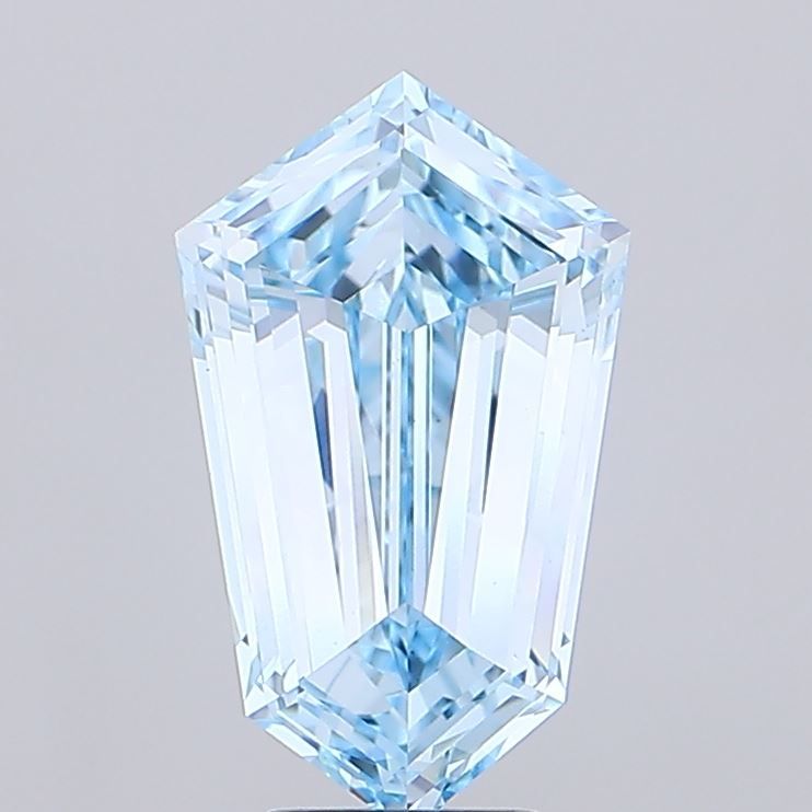 Shield Fancy Intense Blue Lab-grown Diamond 5.13ct VS1 loose diamond