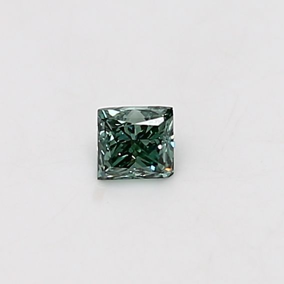 Princess Fancy Deep Blueish Green Natural Diamond 0.19ct VS2 loose diamond
