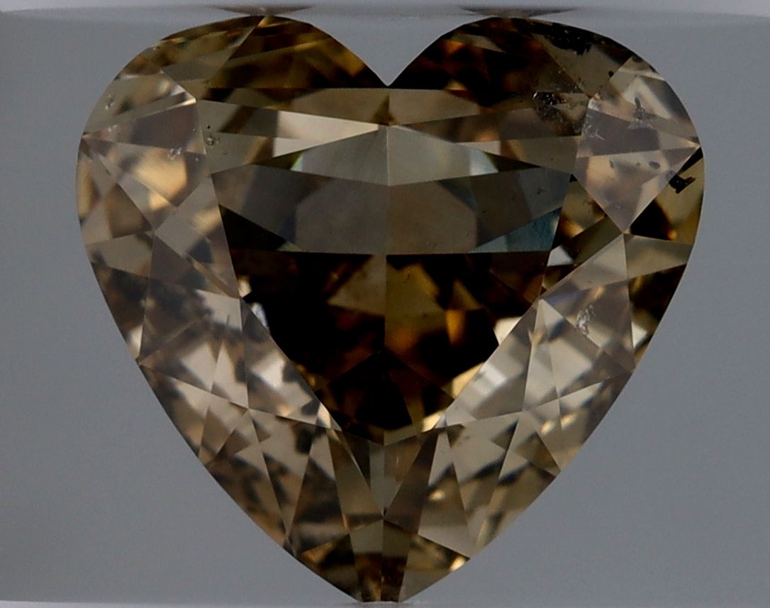 Heart Fancy Dark Yellowish Brown Natural Diamond 1.25ct SI2 loose diamond