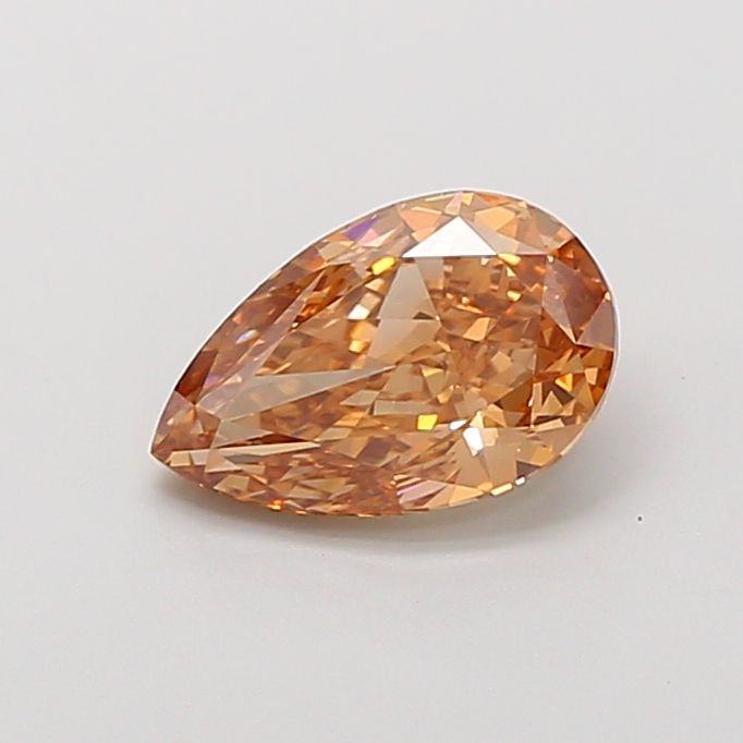 Pear Fancy Yellow Brown Lab-grown Diamond 2.11ct VVS2 loose diamond