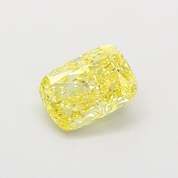 Cushion Fancy Vivid Yellow Lab-grown Diamond 0.93ct VS2 loose diamond