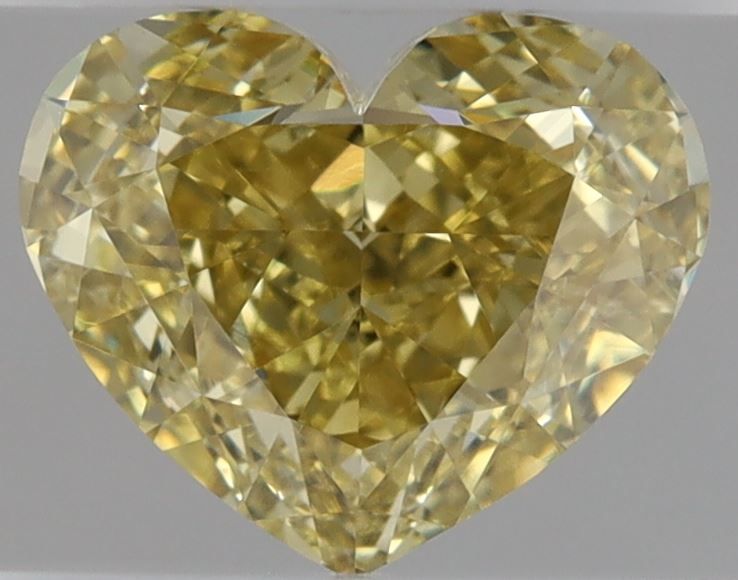 Heart Fancy Yellow Brown Natural Diamond 1.01ct VS2 loose diamond