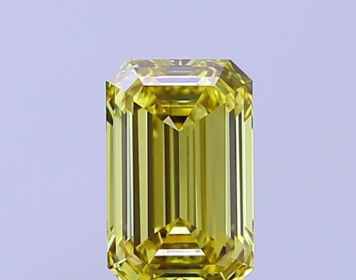 Emerald Fancy Vivid Yellow Lab-grown Diamond 1.53ct VS2 loose diamond