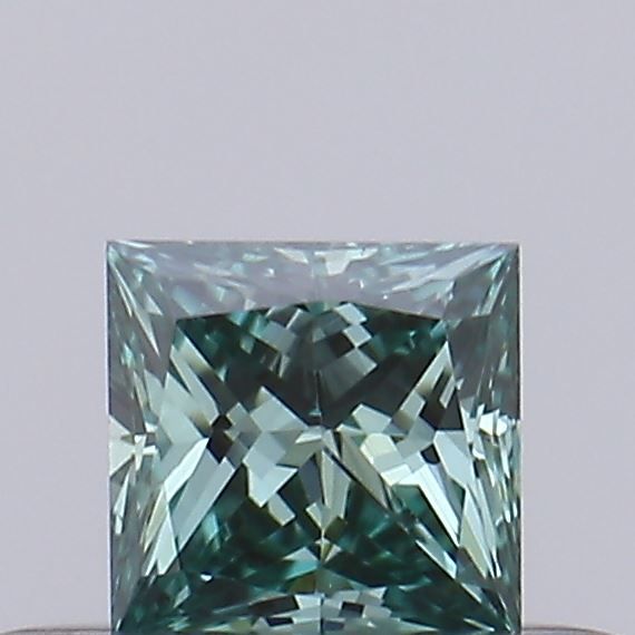 Princess Fancy Vivid Green Lab-grown Diamond 0.23ct VS1 loose diamond
