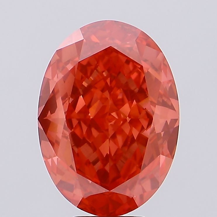 Oval Fancy Vivid Red Lab-grown Diamond 10.65ct VS1 loose diamond
