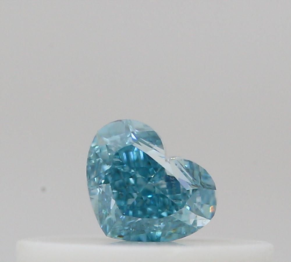 Heart Fancy Deep Green Blue Natural Diamond 0.15ct I1 loose diamond