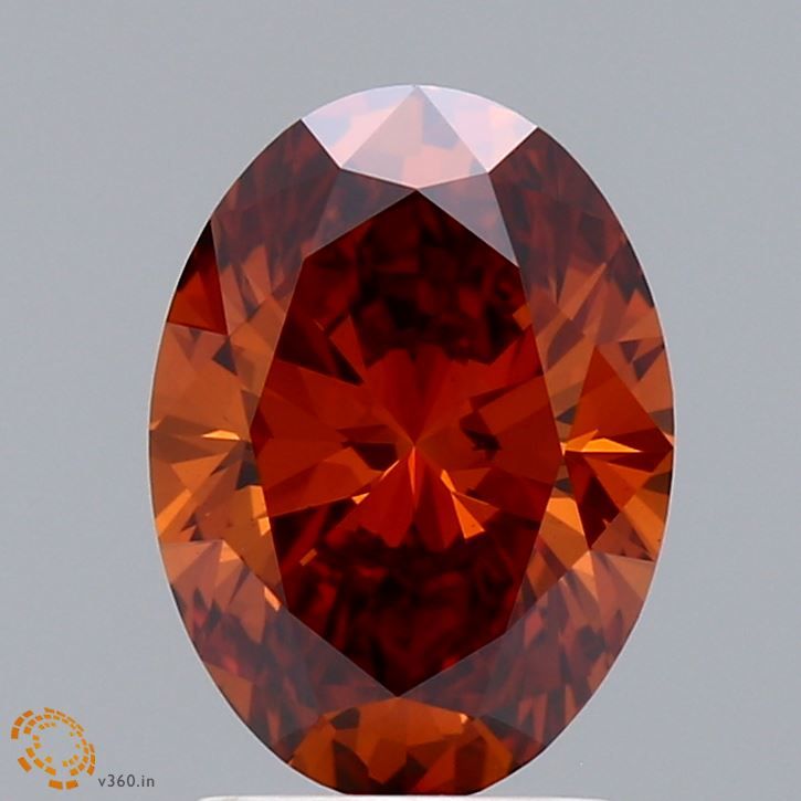 Oval Fancy Vivid Orange Lab-grown Diamond 2.25ct VS1 loose diamond