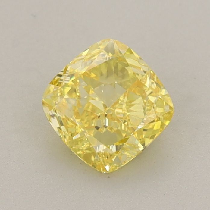 Cushion Fancy Vivid Yellow Lab-grown Diamond 0.73ct VVS2 loose diamond