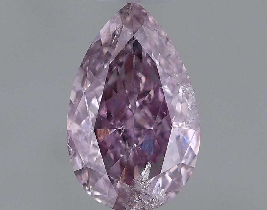 Pear Fancy Pink Purple Natural Diamond 0.52ct I2 loose diamond