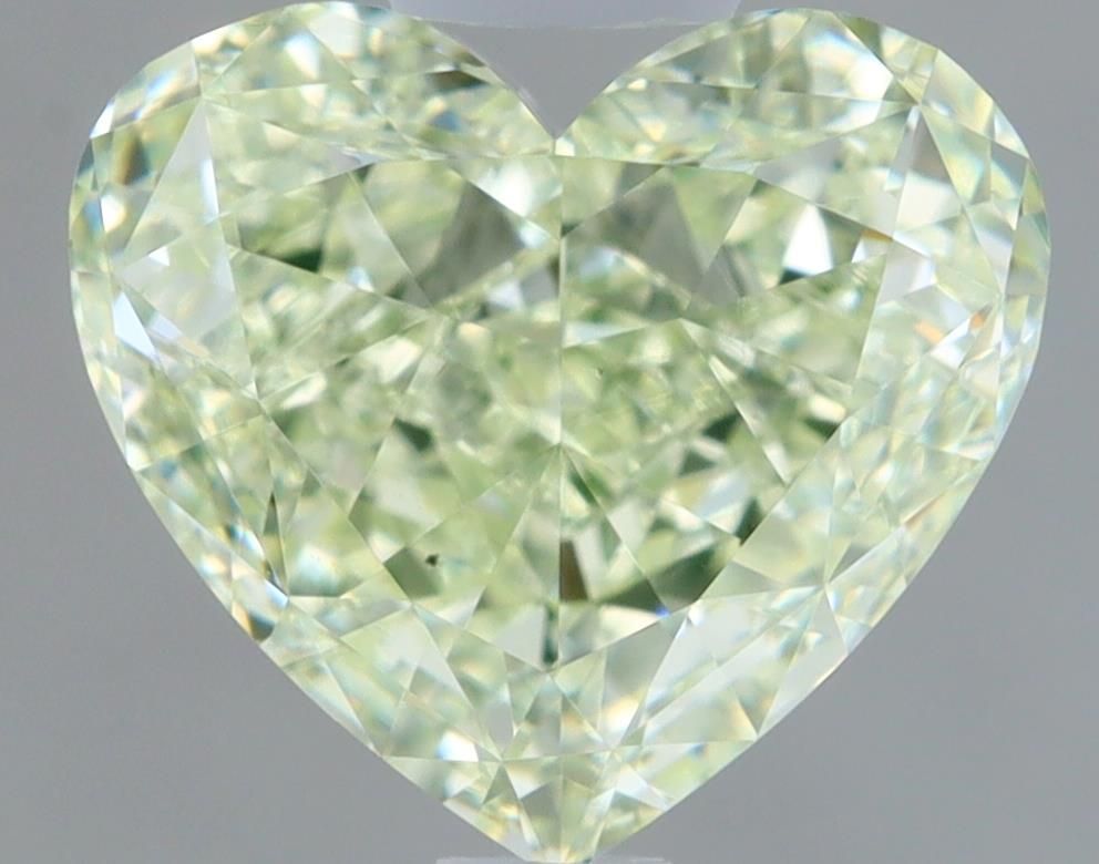 Heart Light Yellow Green Natural Diamond 1.23ct VS2 loose diamond