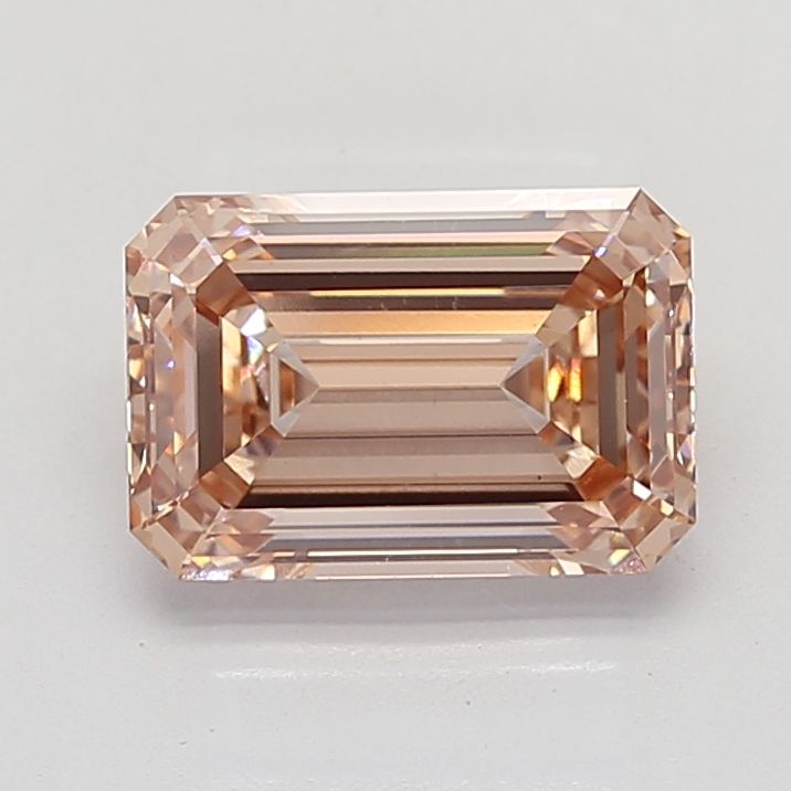 Emerald Champagne Lab-grown Diamond 4.69ct VS1 loose diamond