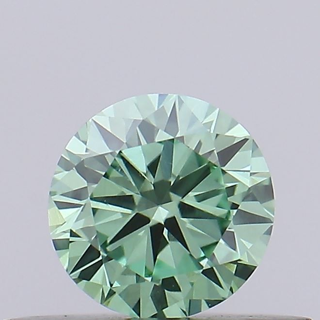 Round Fancy Vivid Green Lab-grown Diamond 0.32ct VS1 loose diamond