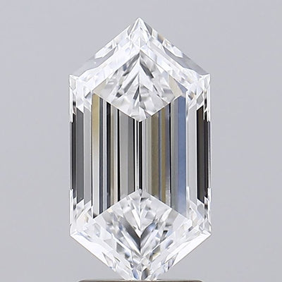 Hexagonal Lab-Grown Diamond 2.59ct D VVS1