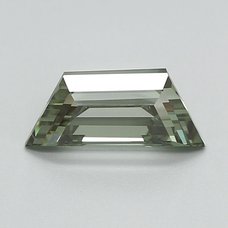 Trapezoid Fancy Vivid Green Lab-grown Diamond 1.37ct VS1 loose diamond