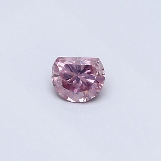 Half Moon Fancy Intense Purplish Pink Natural Diamond 0.16ct loose diamond