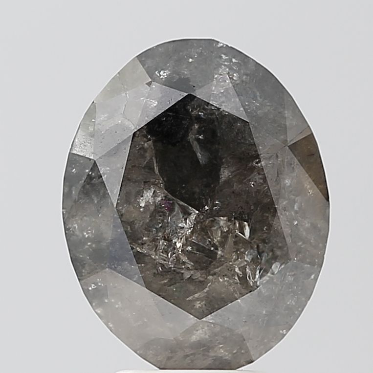 Oval Salt And Pepper Natural Diamond 5.03ct VVS2 loose diamond