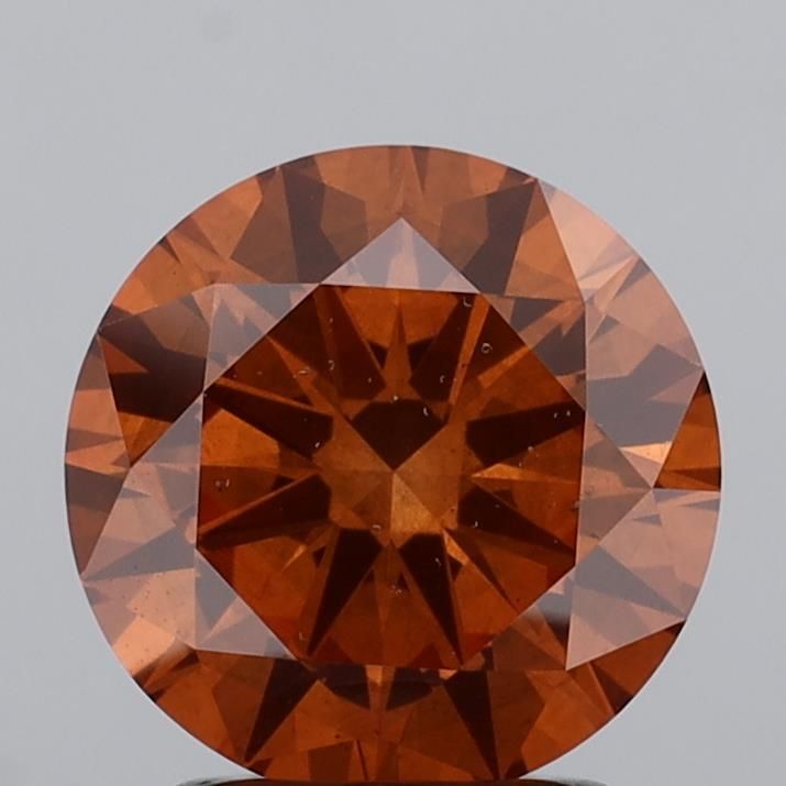 Round Fancy Intense Brownish Orange Lab-grown Diamond 1.99ct SI1 loose diamond