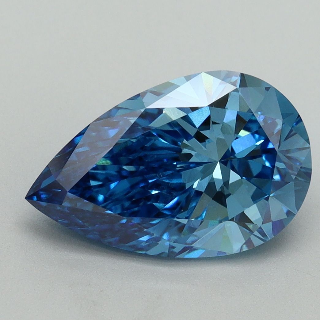 Pear Fancy Vivid Blue Lab-grown Diamond 3.02ct VS1 loose diamond