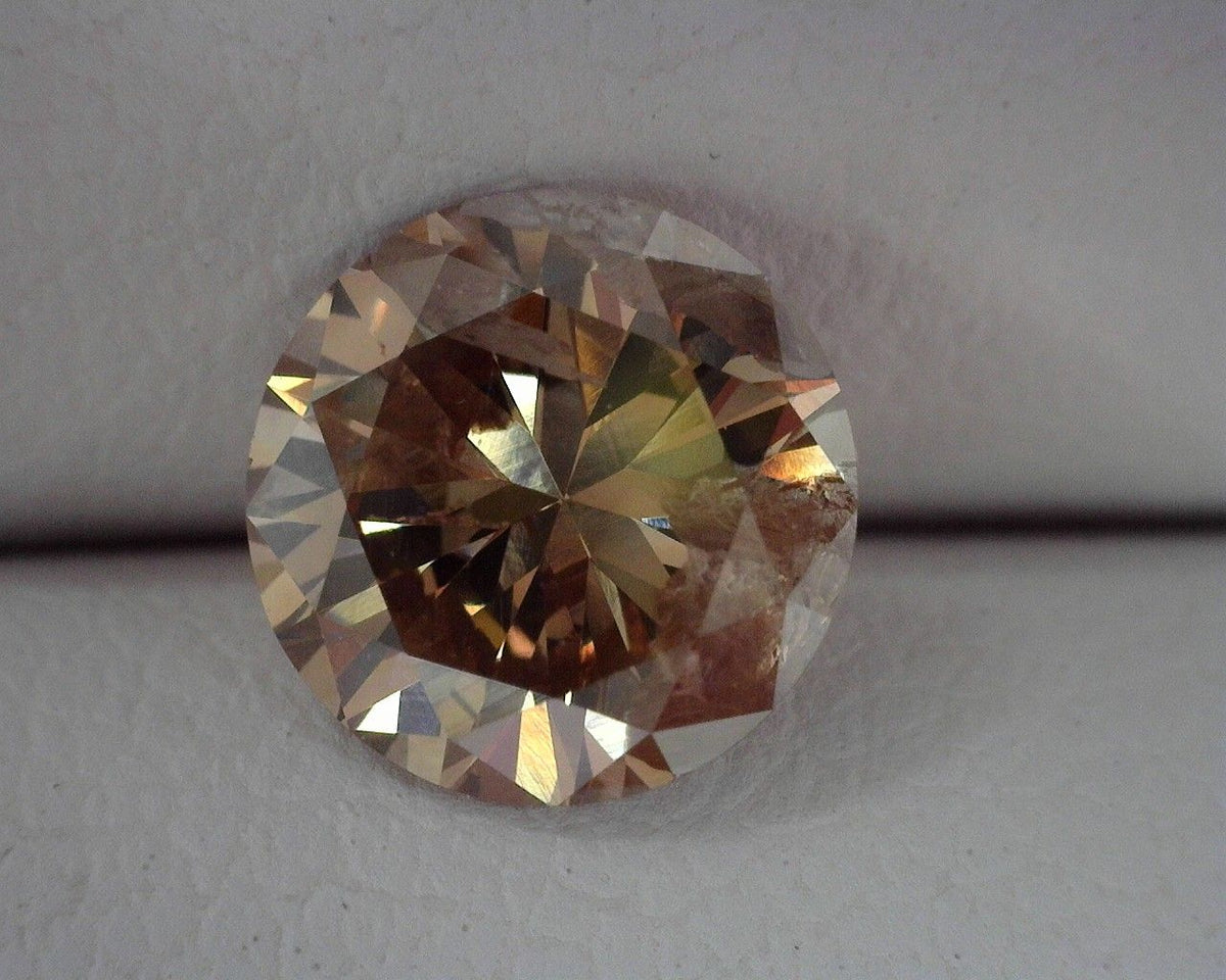 Round Brown Natural Diamond 1.03ct I1 loose diamond