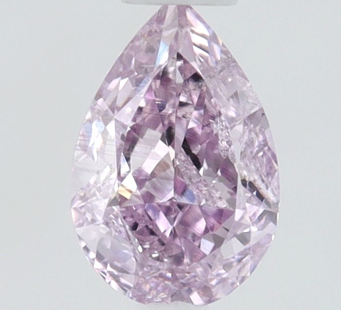 Pear Fancy Intense Pink Purple Natural Diamond 0.23ct I2 loose diamond