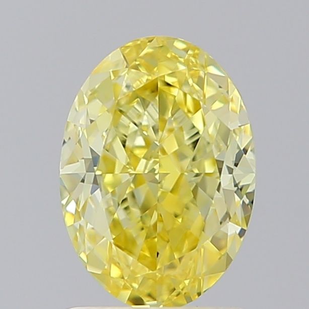 Oval Fancy Intense Yellow Lab-grown Diamond 1.51ct VS1 loose diamond