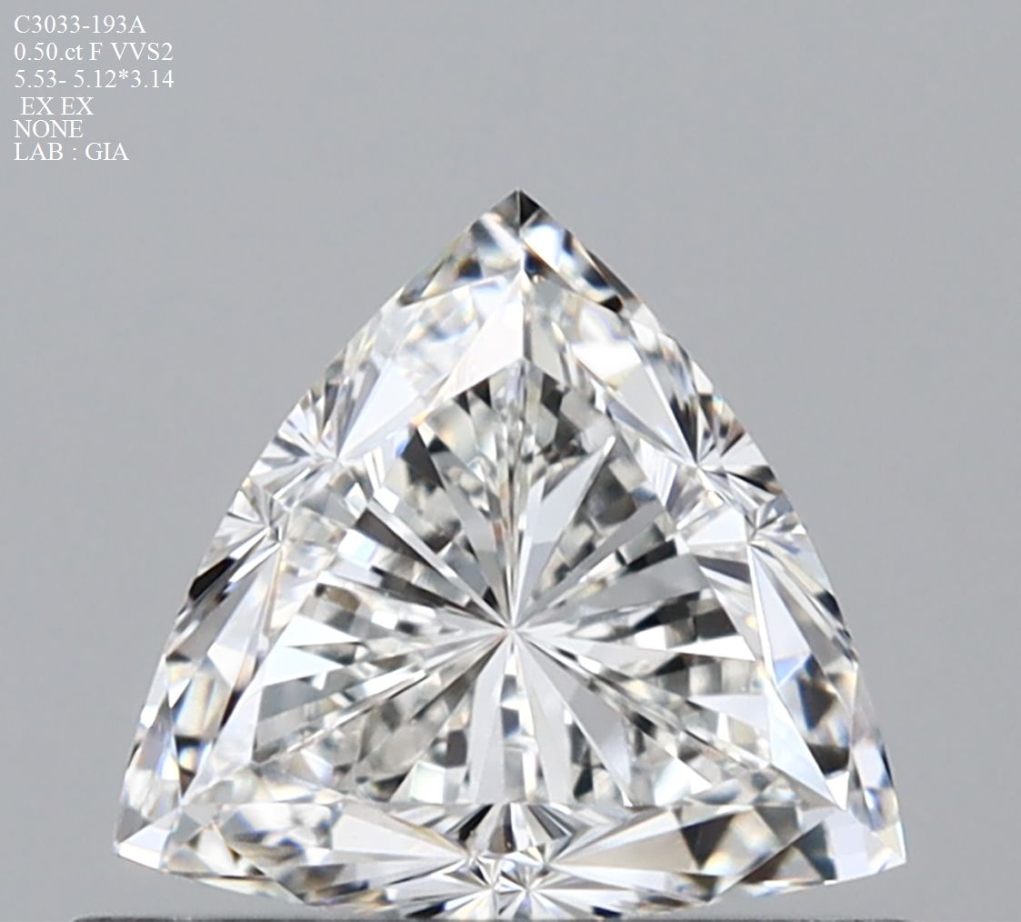 Triangular Natural Diamond 0.50ct F VVS2