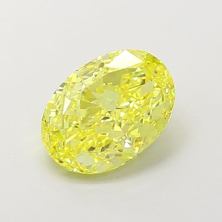 Oval Fancy Intense Yellow Lab-grown Diamond 1.9ct VVS2 loose diamond