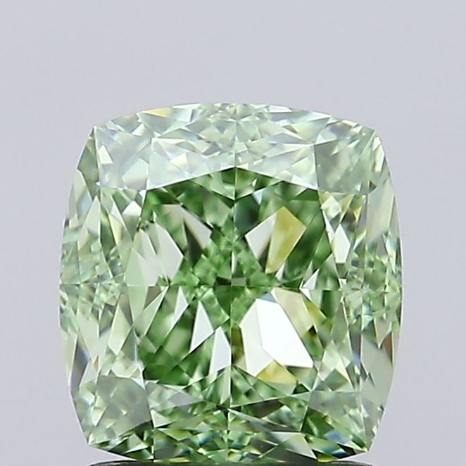 Cushion Fancy Vivid Green Lab-grown Diamond 1.59ct VVS2 loose diamond