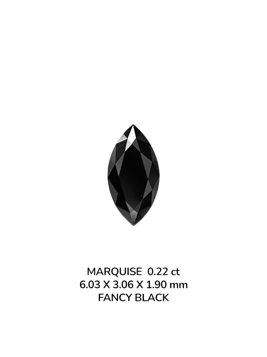 Marquise Fancy Black Natural Diamond 0.22ct VVS2 loose diamond