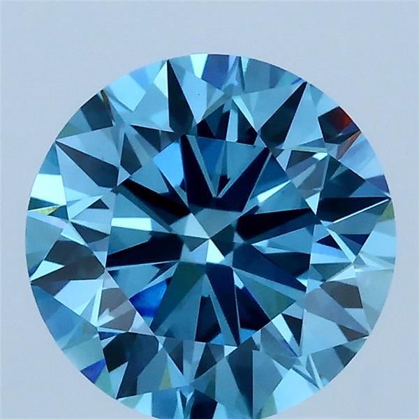 Round Fancy Vivid Blue Lab-grown Diamond 2.09ct VVS2 loose diamond