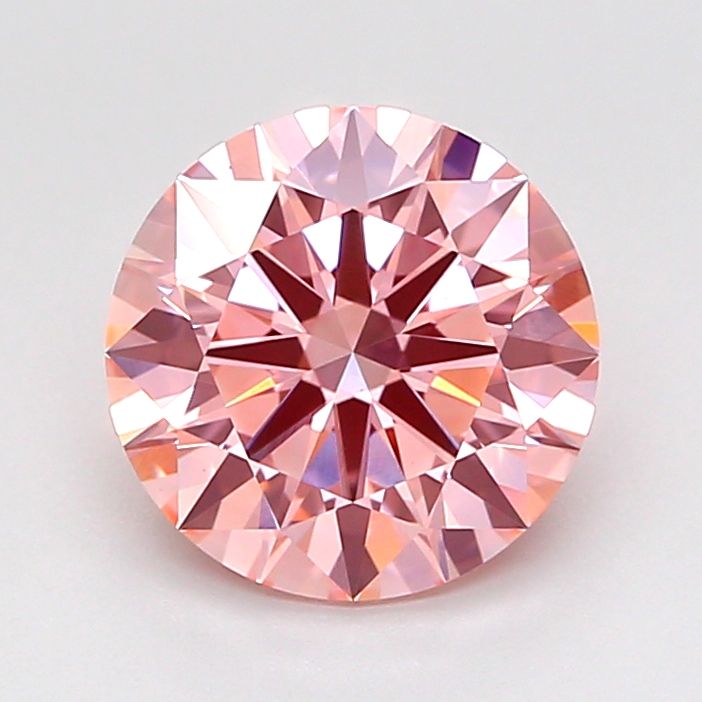Round Fancy Vivid Pink Lab-grown Diamond 2.06ct VS1 loose diamond