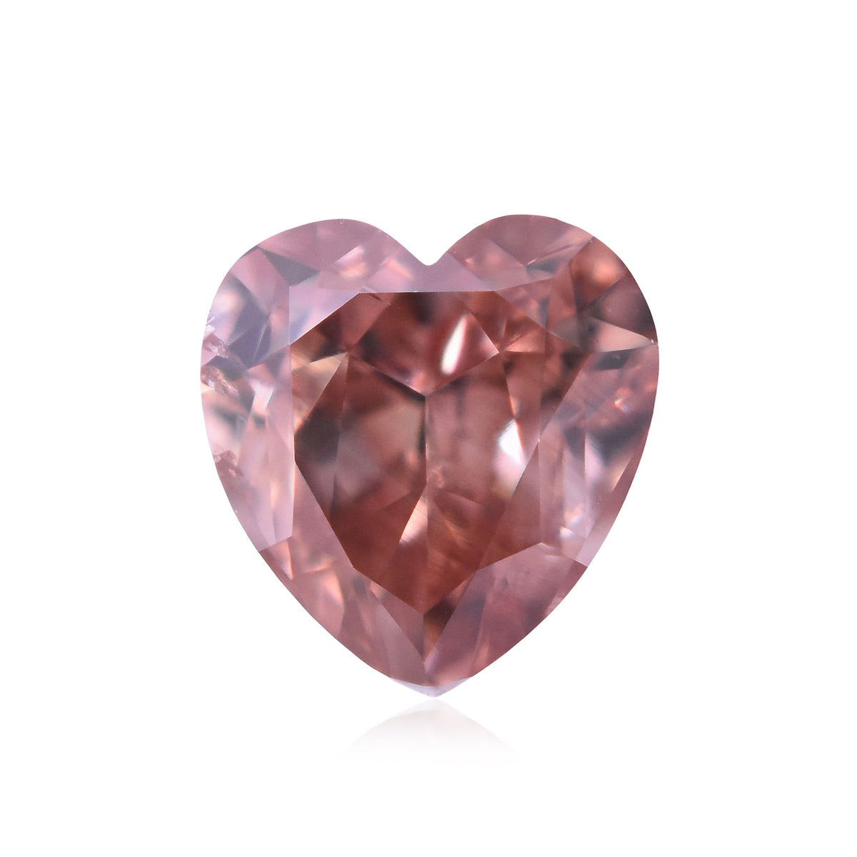 Heart Fancy Deep Orangey Pink Natural Diamond 0.3ct SI2 loose diamond