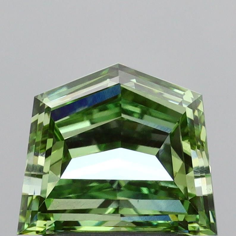 Pentagonal Fancy Vivid Green Lab-grown Diamond 1.5ct VS1 loose diamond