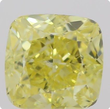 Cushion Fancy Intense Yellow Natural Diamond 0.45ct VS2 loose diamond
