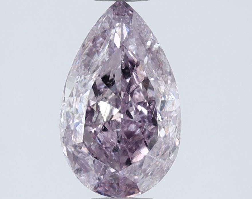 Pear Fancy Intense Pink Purple Natural Diamond 1.01ct I2 loose diamond