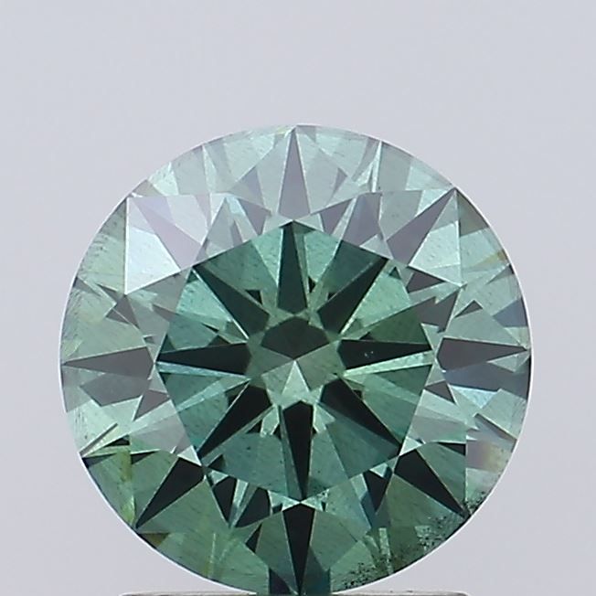 Round Fancy Vivid Green Lab-grown Diamond 1.46ct SI2 loose diamond