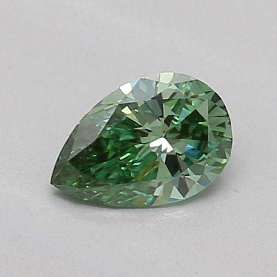 Pear Fancy Vivid Green Lab-grown Diamond 0.21ct VS1 loose diamond