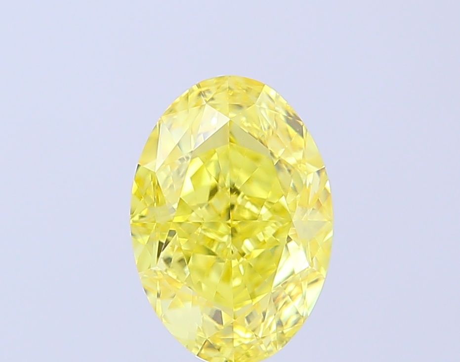 Oval Fancy Intense Yellow Lab-grown Diamond 3.01ct VVS2 loose diamond