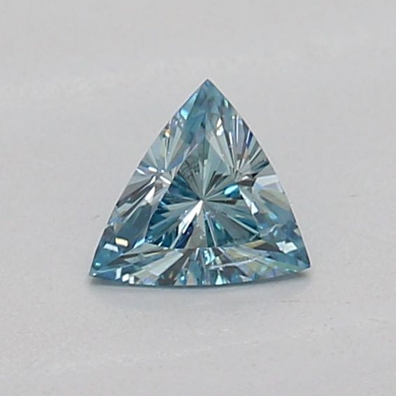 Triangular Fancy Vivid Greenish Blue Lab-grown Diamond 0.15ct SI2 loose diamond