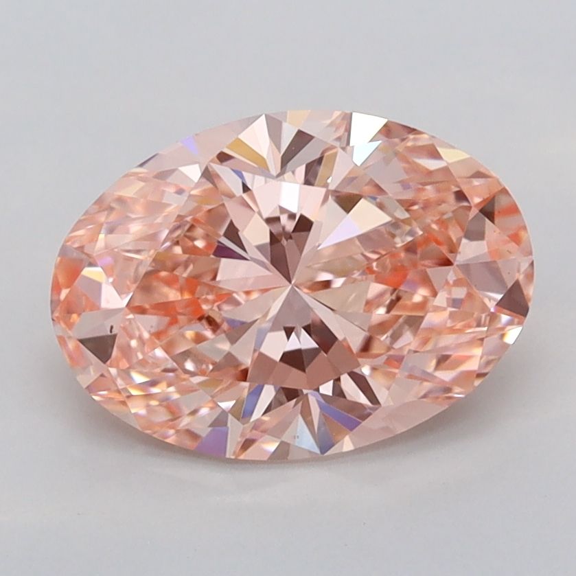 Oval Fancy Vivid Pink Lab-grown Diamond 1.73ct VS1 loose diamond