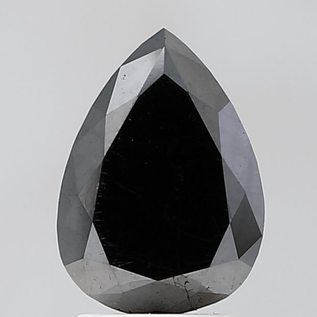 Pear Black Natural Diamond 2.19ct VVS2 loose diamond
