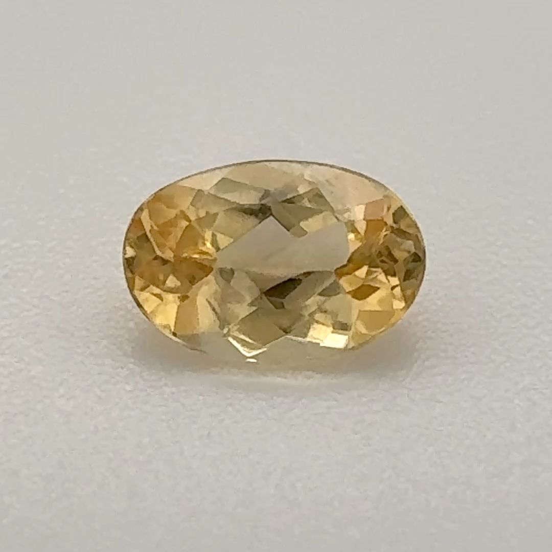 Oval Yellow Topaz 0.635ct loose gemstone