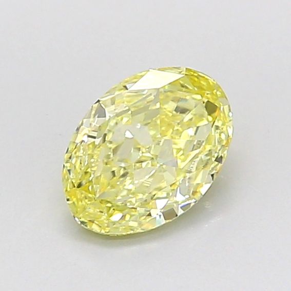 Oval Fancy Intense Yellow Lab-grown Diamond 0.56ct VS1 loose diamond