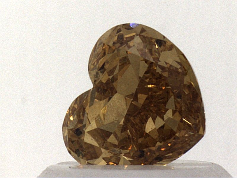 Heart Fancy Deep Orangey Pink Natural Diamond 0.61ct VS2 loose diamond