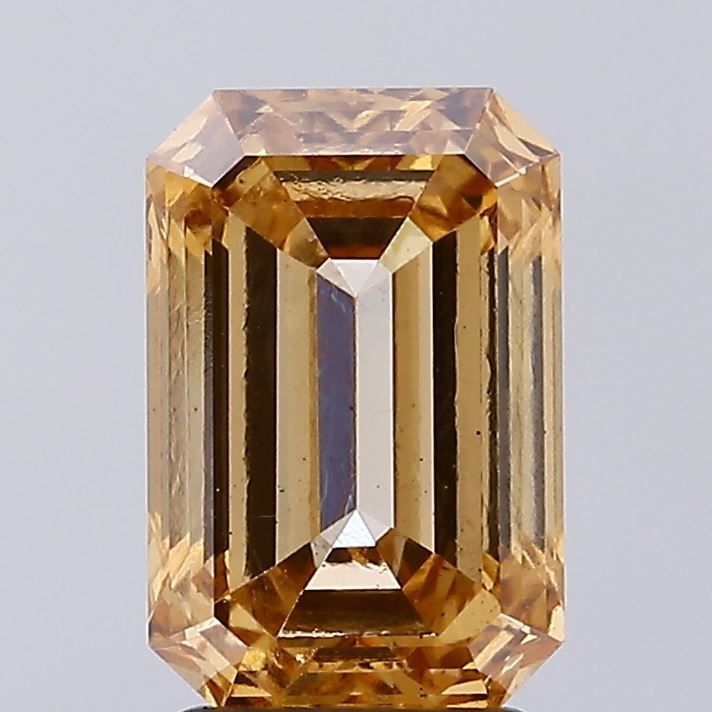 Emerald Fancy Yellowish Brown Lab-grown Diamond 2.7ct VS1 loose diamond
