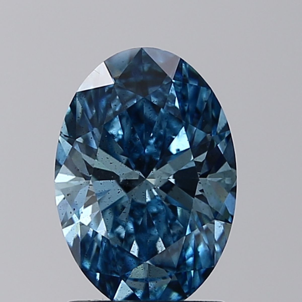 Oval Fancy Vivid Blue Lab-grown Diamond 1.2ct SI2 loose diamond