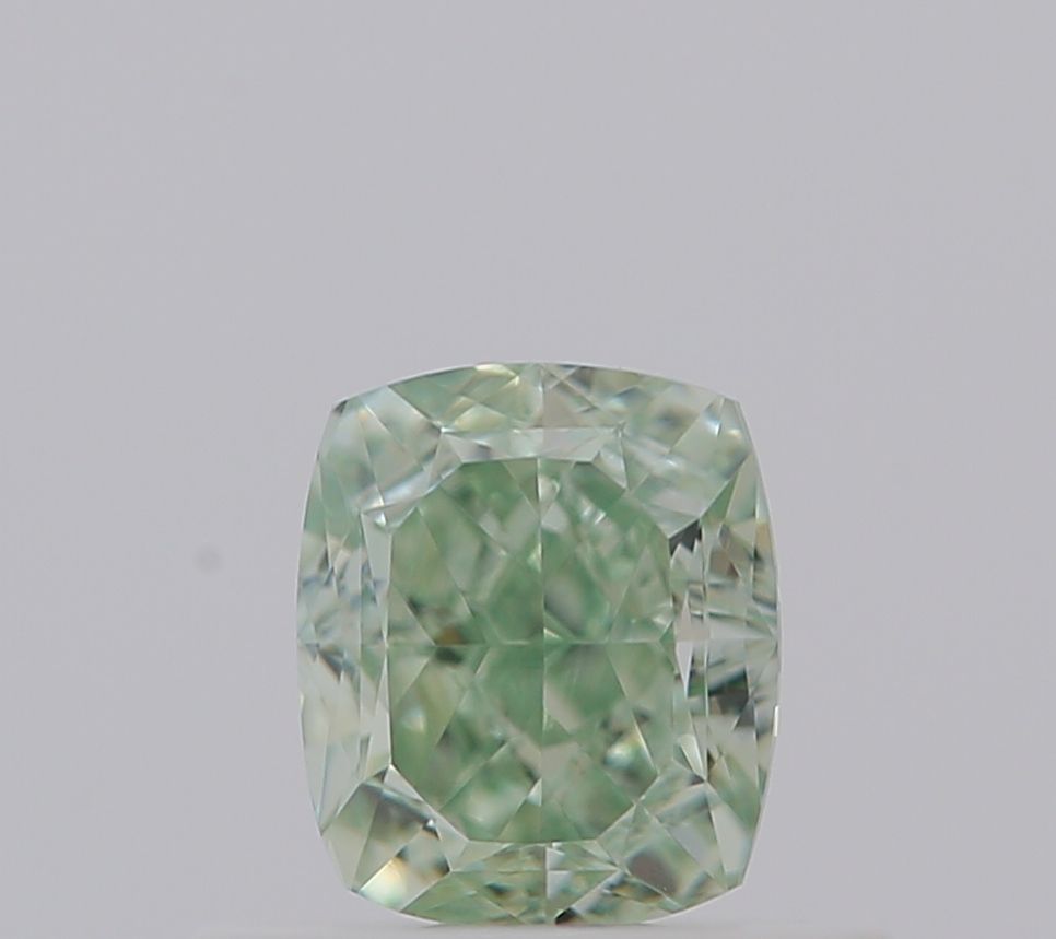 Cushion Fancy Intense Green Natural Diamond 0.57ct VS2 loose diamond
